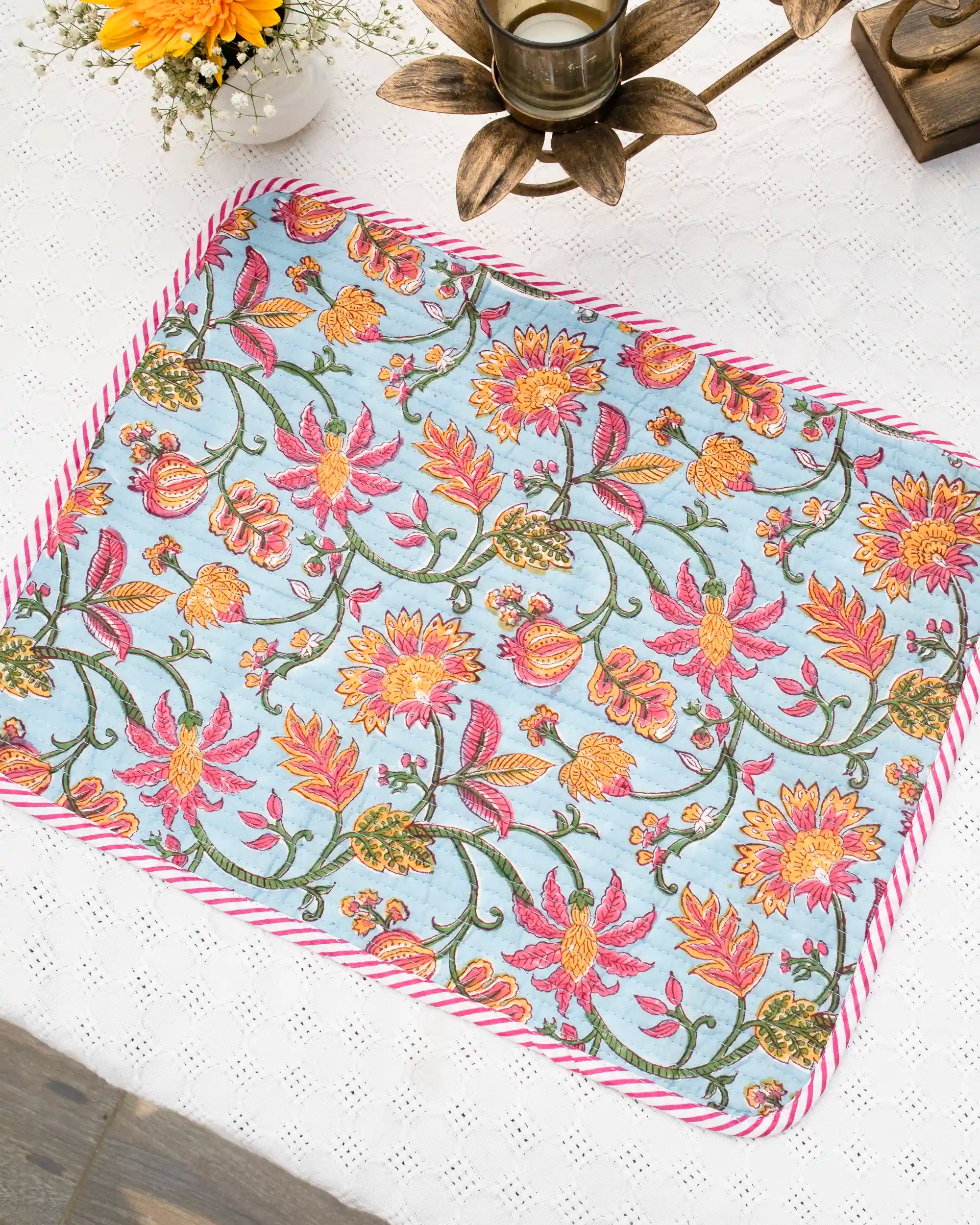 Rainbow Garden Reversible Placemats (Set of 6) | Singhvis