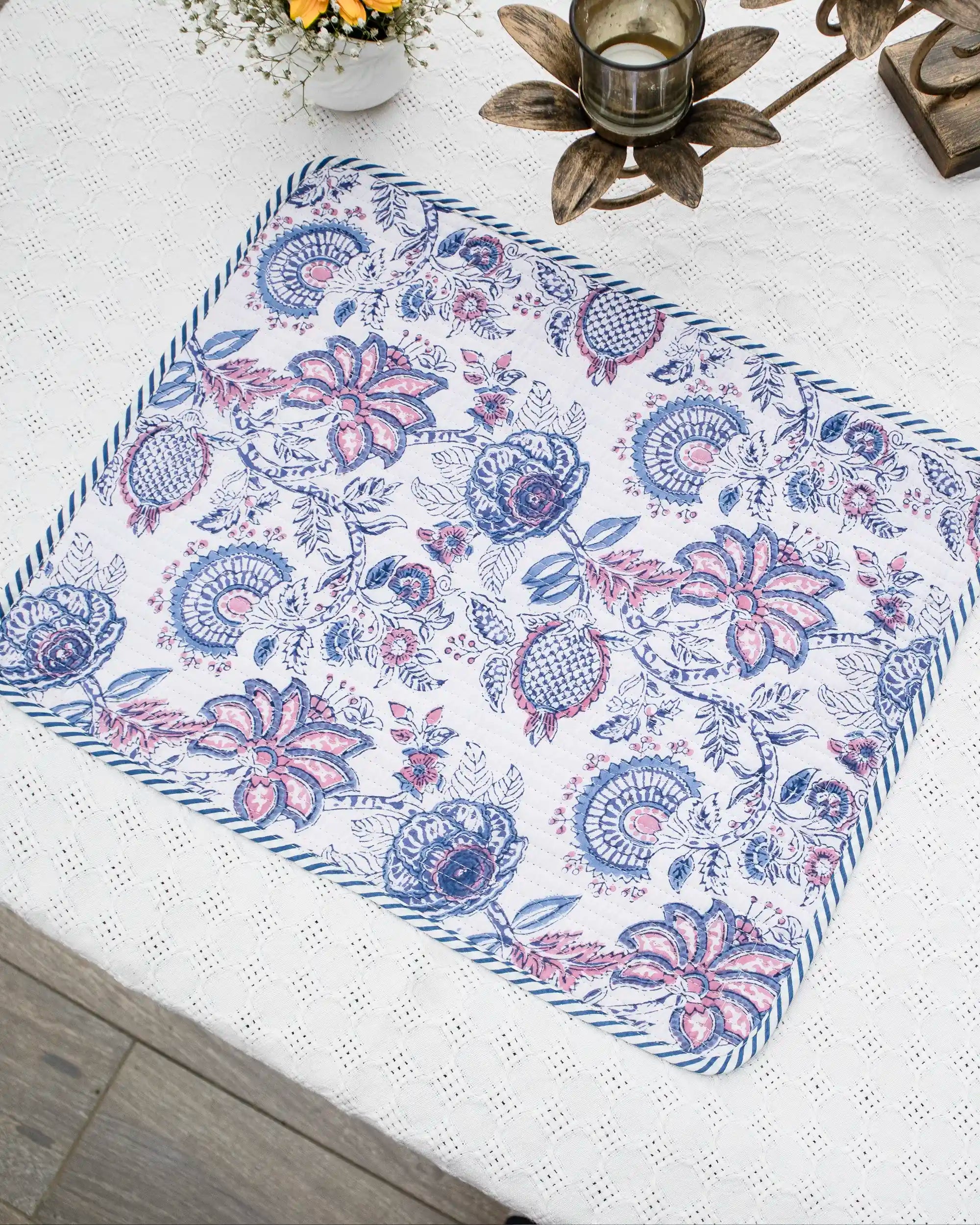 Arctic Blue Reversible Placemats (Set of 6) | Singhvis