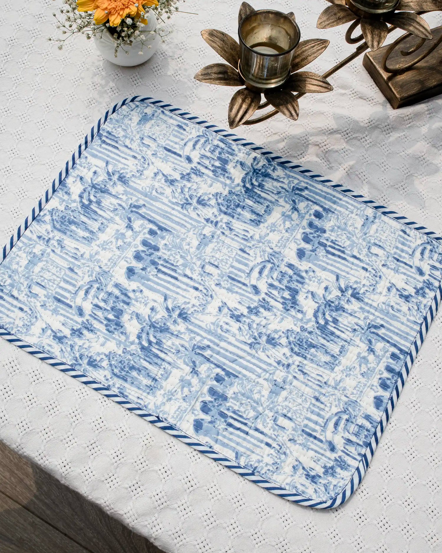 Blue Oasis Reversible Placemats (Set of 6) | Singhvis