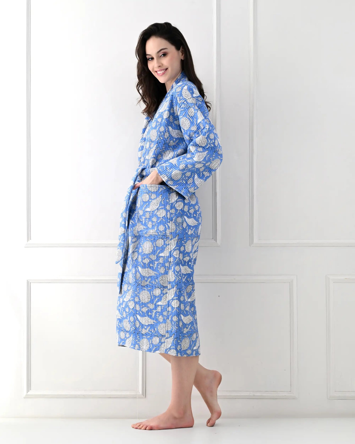 Blue Sky Cotton Bathrobe | Singhvis