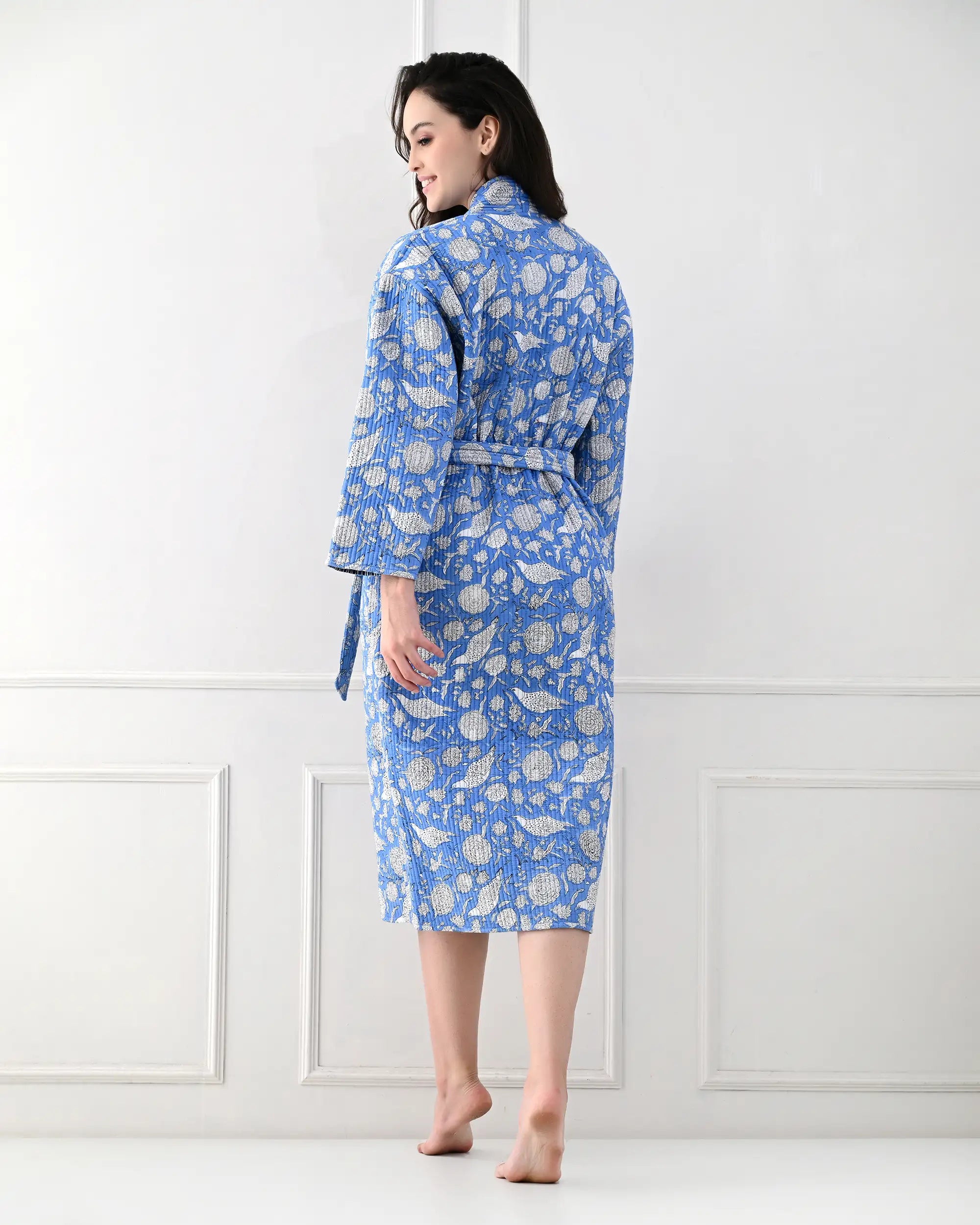 Blue Sky Cotton Bathrobe | Singhvis