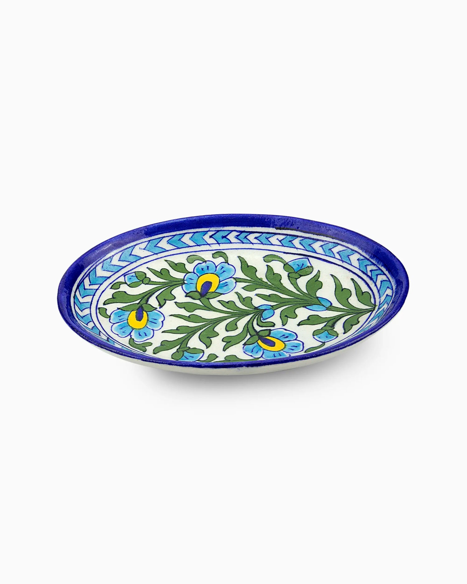 Ceramic Floral Oval Plate