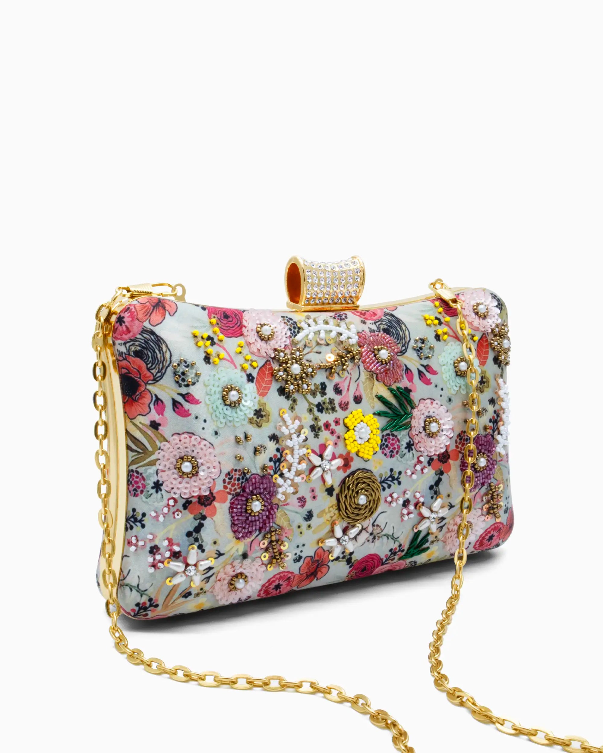 Floral Meadow Evening Clutch | Singhvis