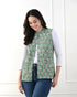 Green Lily Floral Quilted Jacket | Singhvis