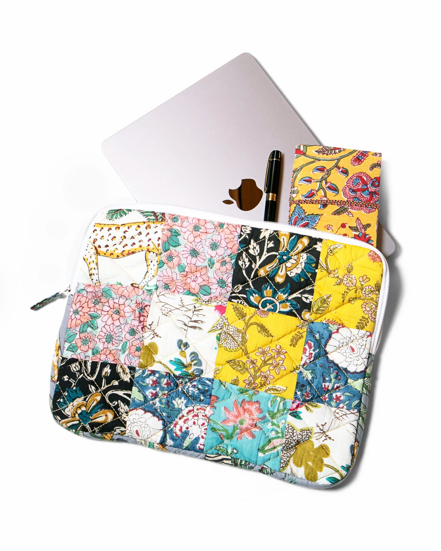 13 inch Laptop Sleeve - Block Printed Patchwork