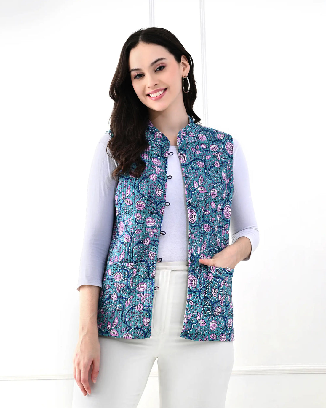 Lush Garden Quilted Jacket | Singhvis