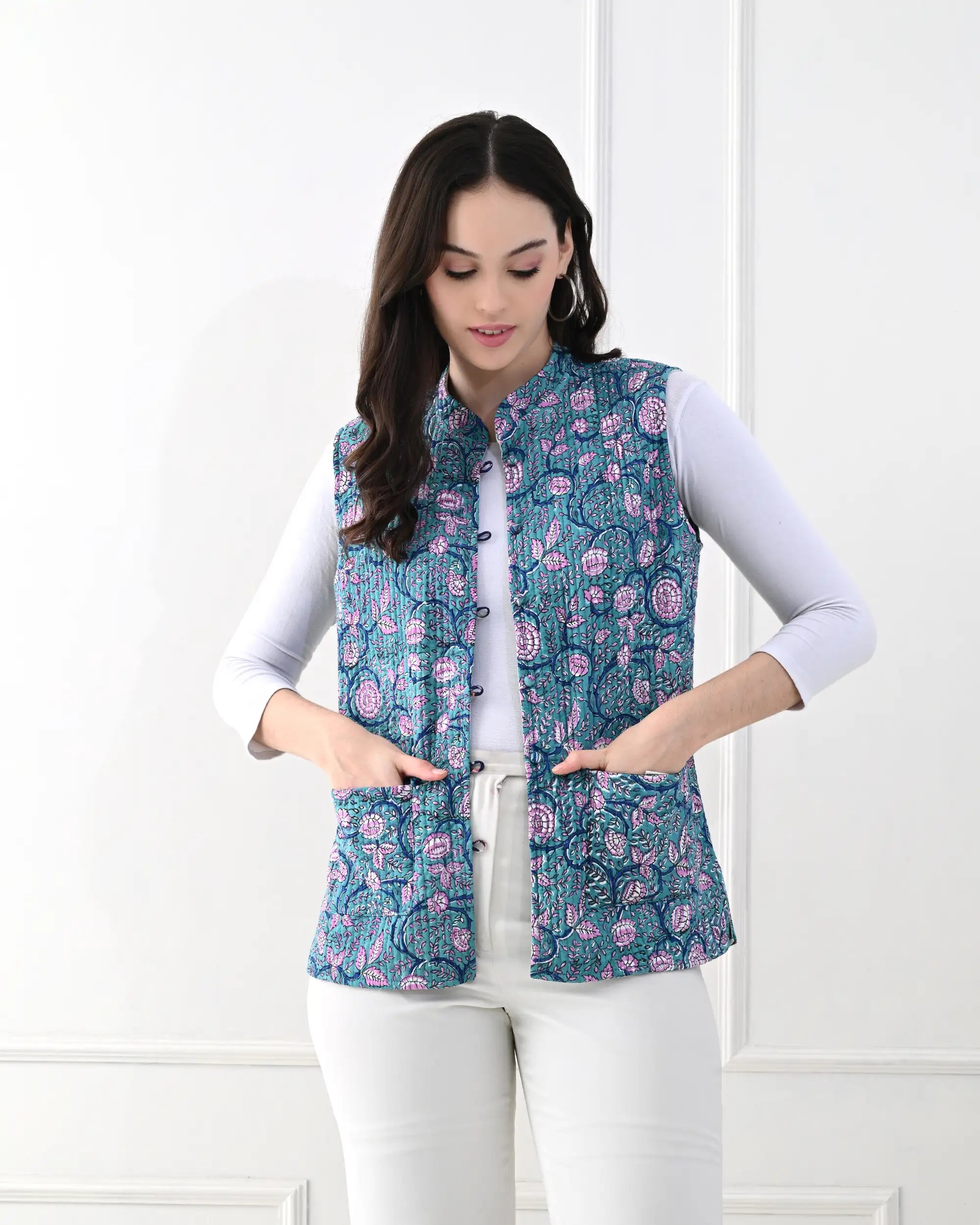 Lush Garden Quilted Jacket | Singhvis