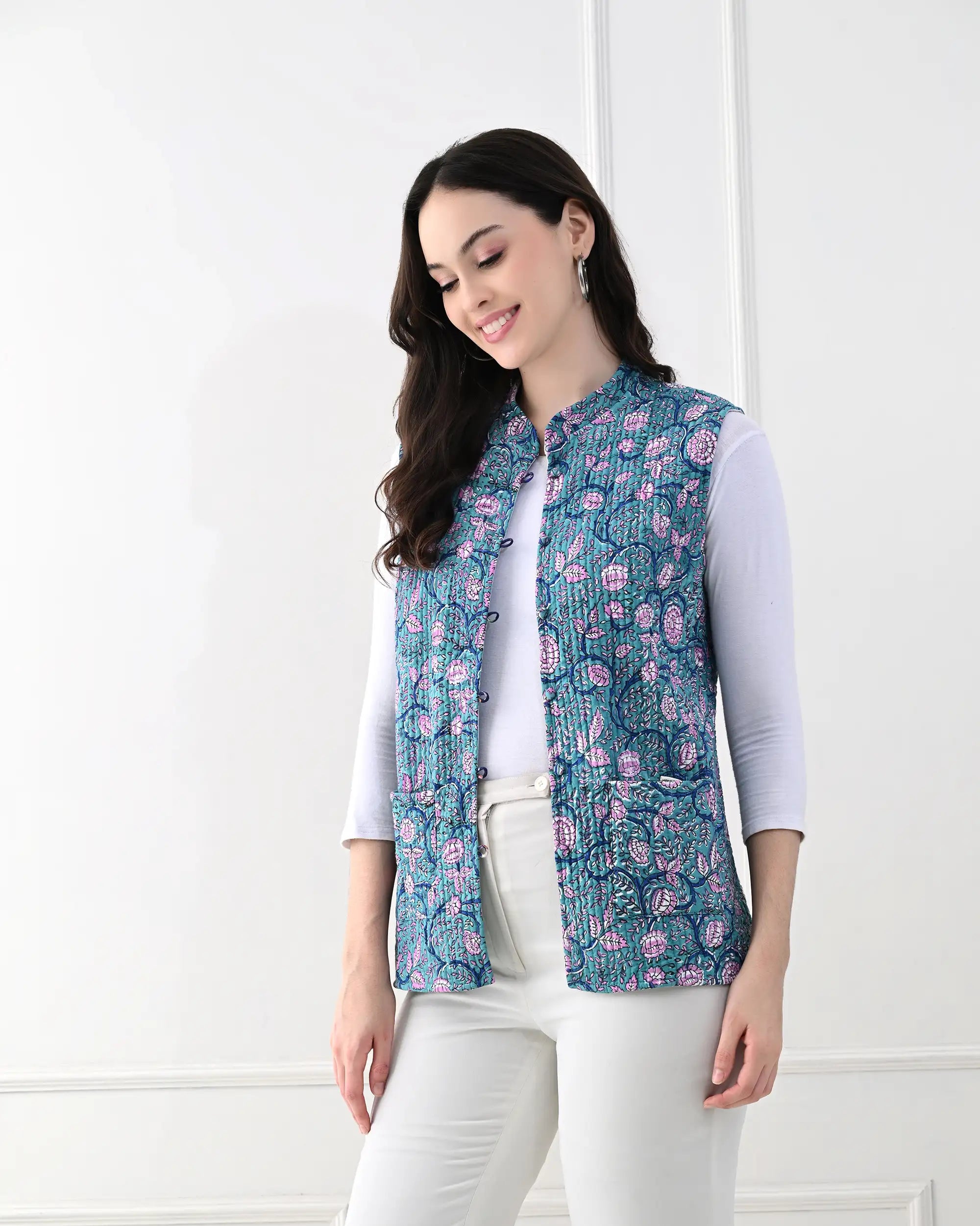 Lush Garden Quilted Jacket | Singhvis