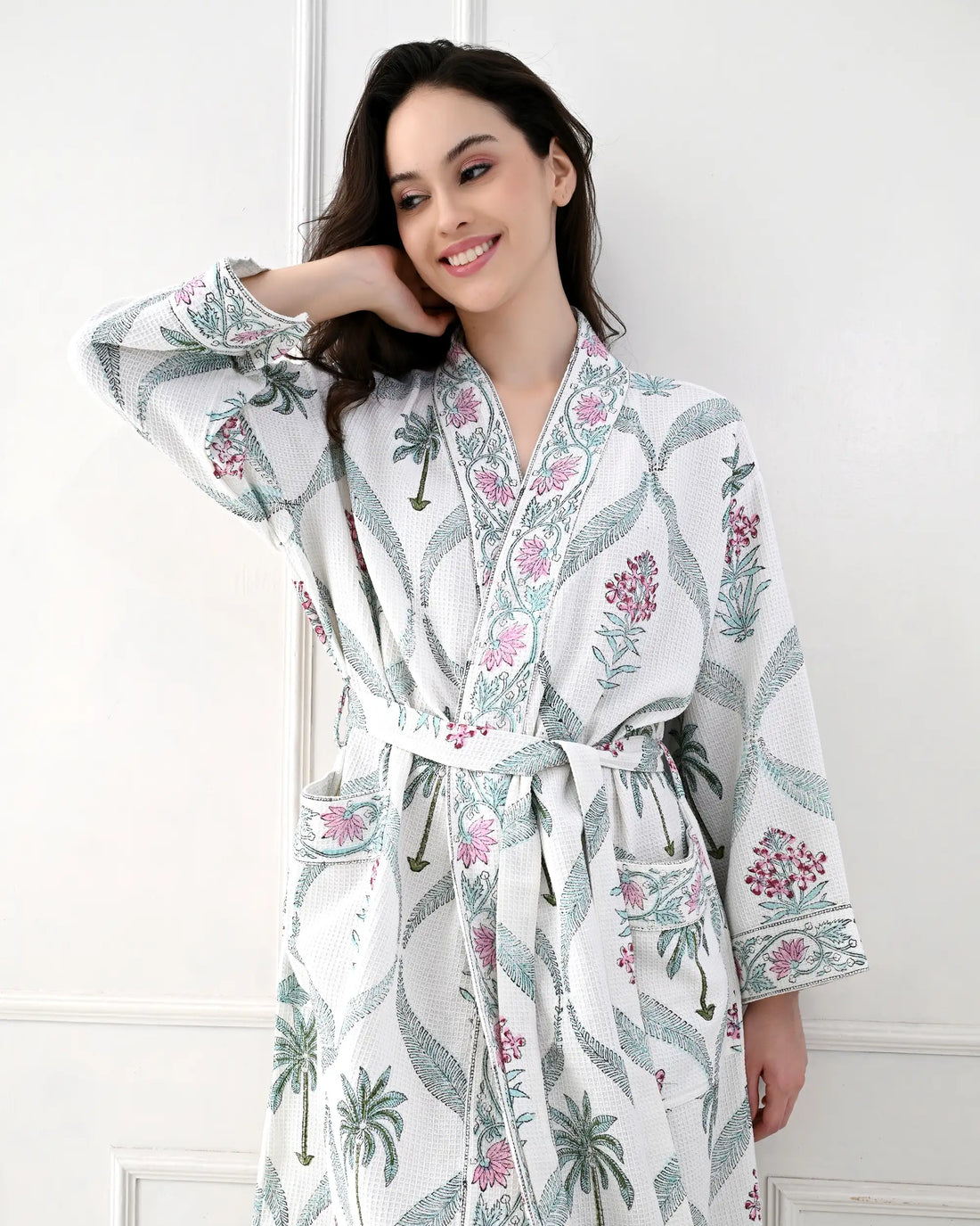 Palm Retreat Cotton Bathrobe | Singhvis