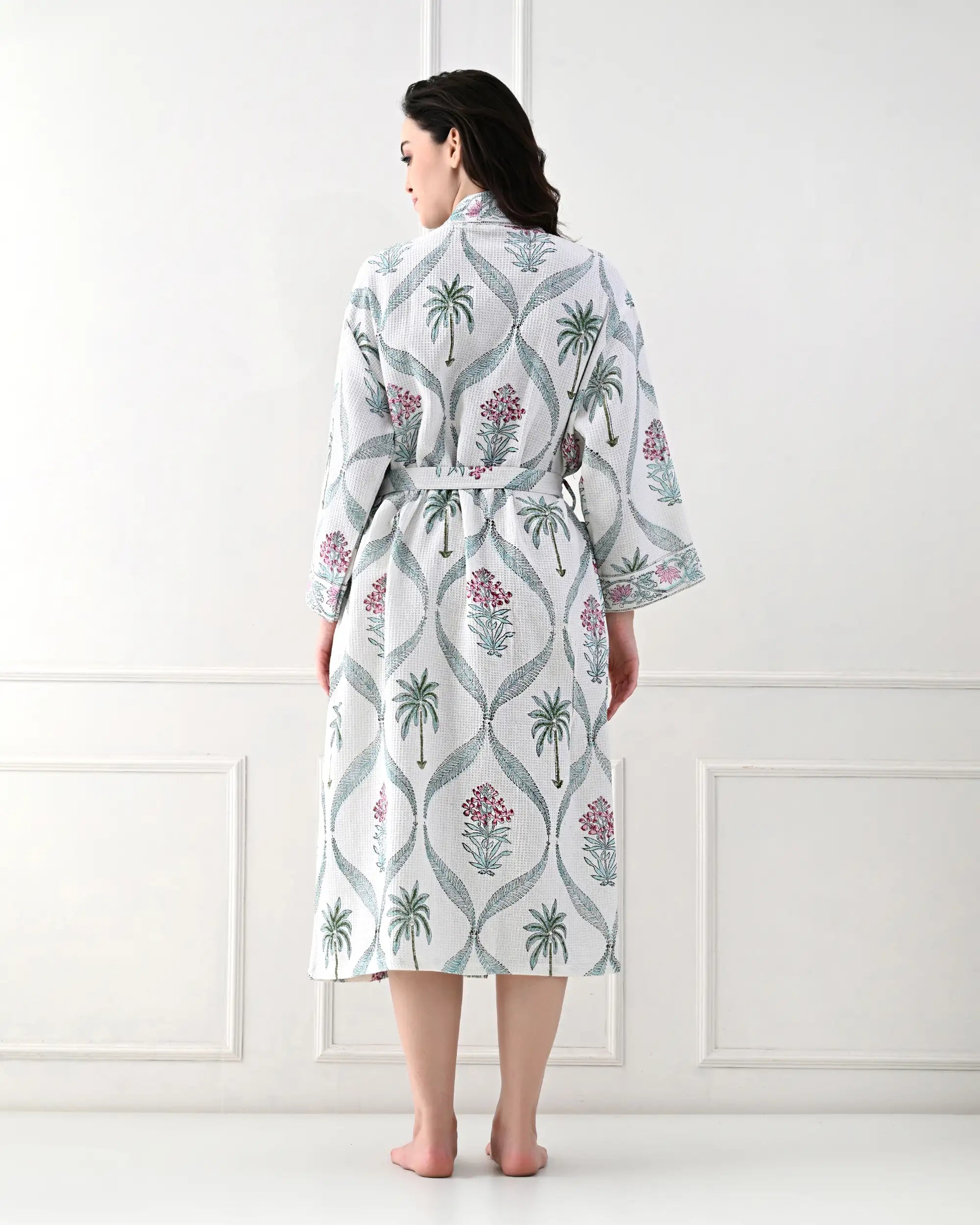 Palm Retreat Cotton Bathrobe | Singhvis