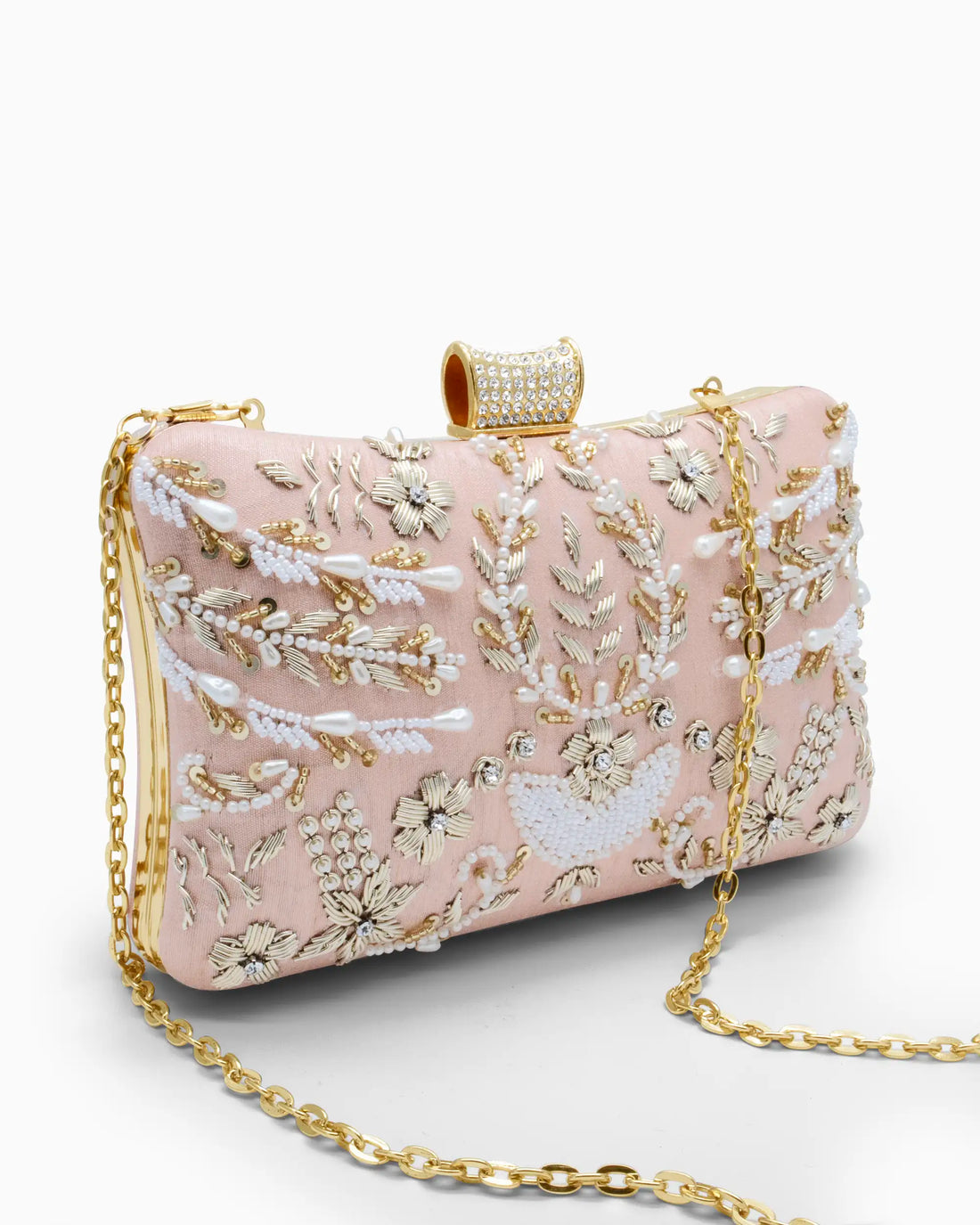 Pink Beaded Evening Clutch | Singhvis