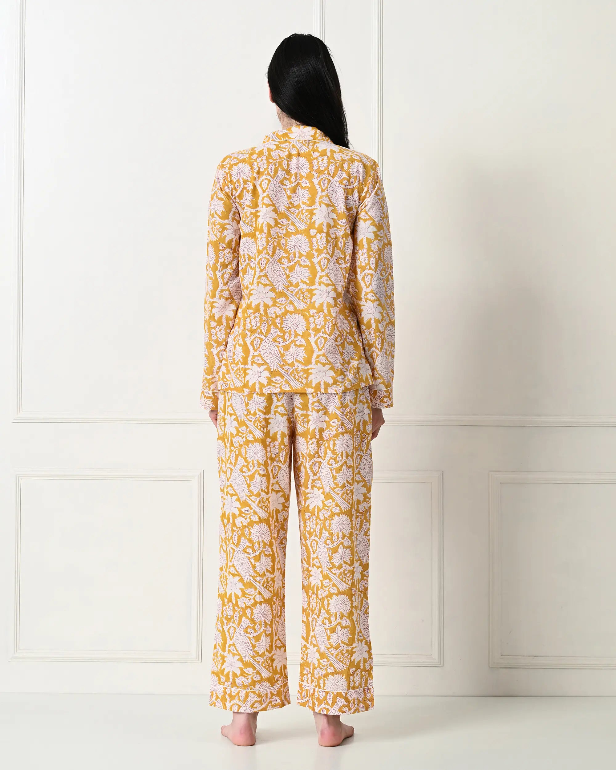 Organic Cotton Sunlit Yellow Pajama Set | Singhvis